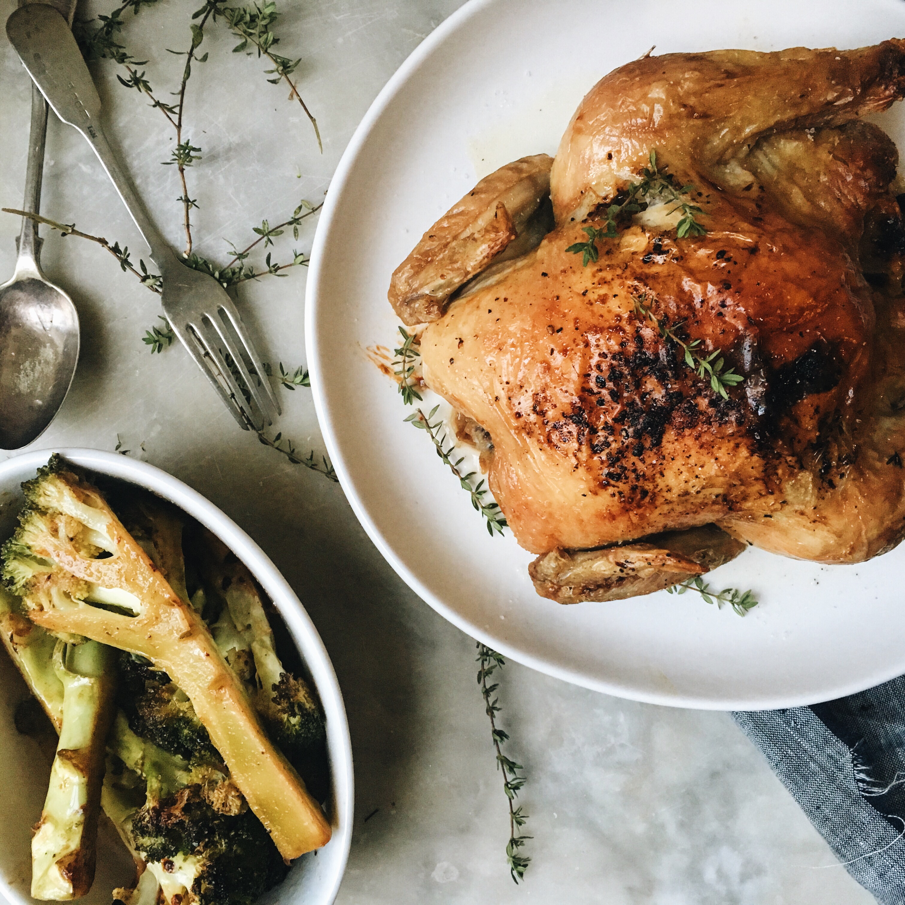 MAPLE GLAZED ROAST CHICKEN AND BROCCOLI | The Healthy Hunter