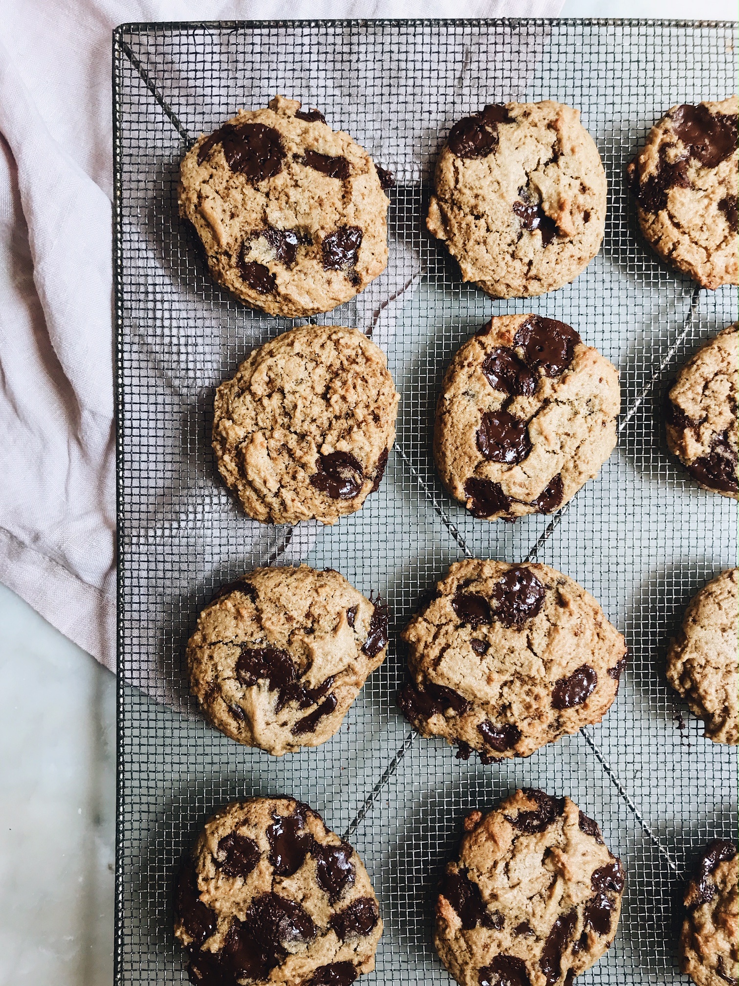 Olive Oil And Tahini Chocolate Chip Cookies The Healthy Hunter