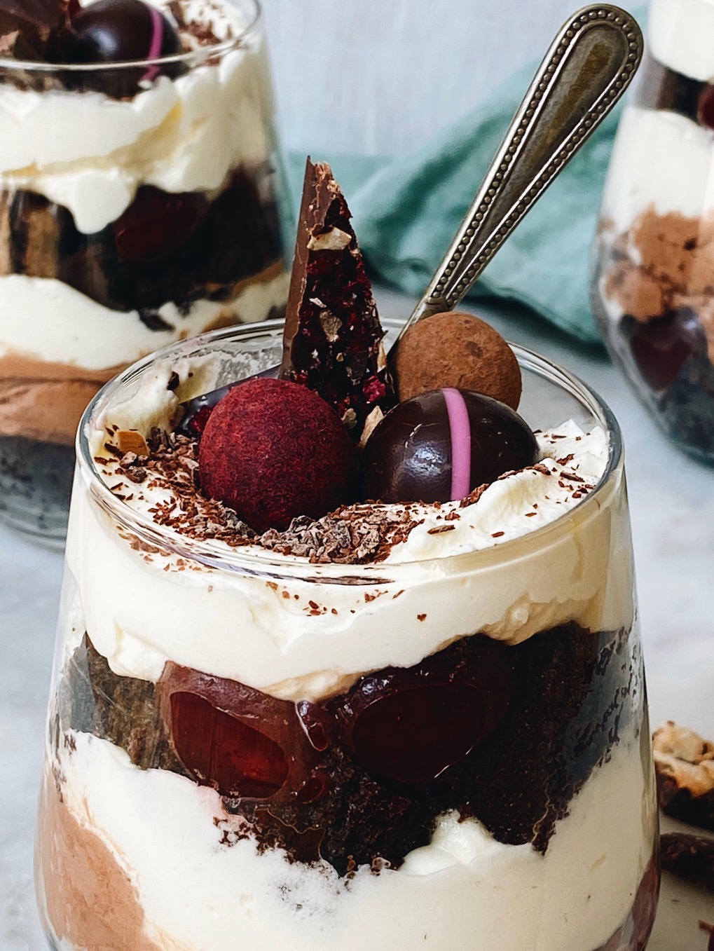 Individual Chocolate And Cherry Trifle | The Healthy Hunter