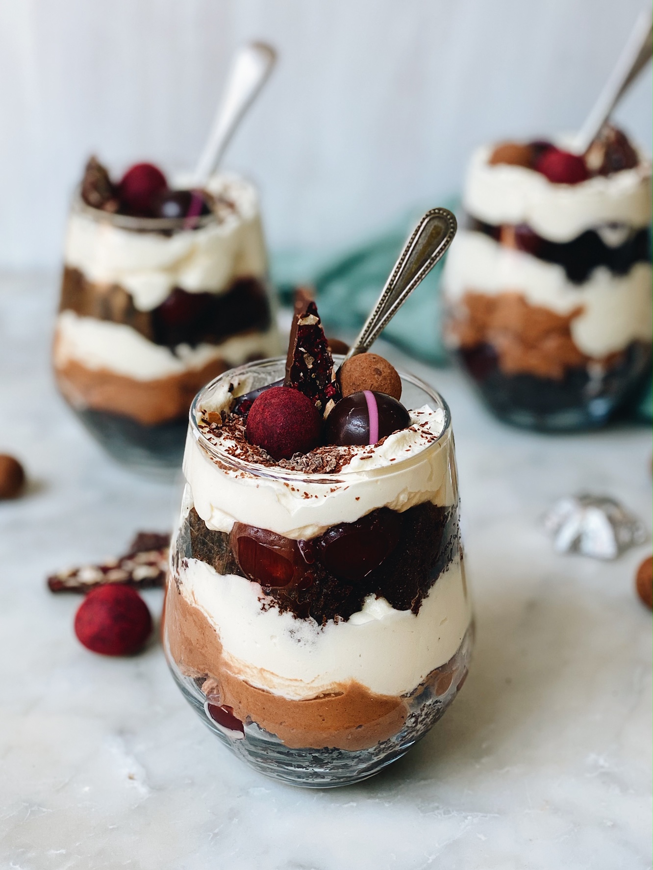 Individual Chocolate And Cherry Trifle | The Healthy Hunter